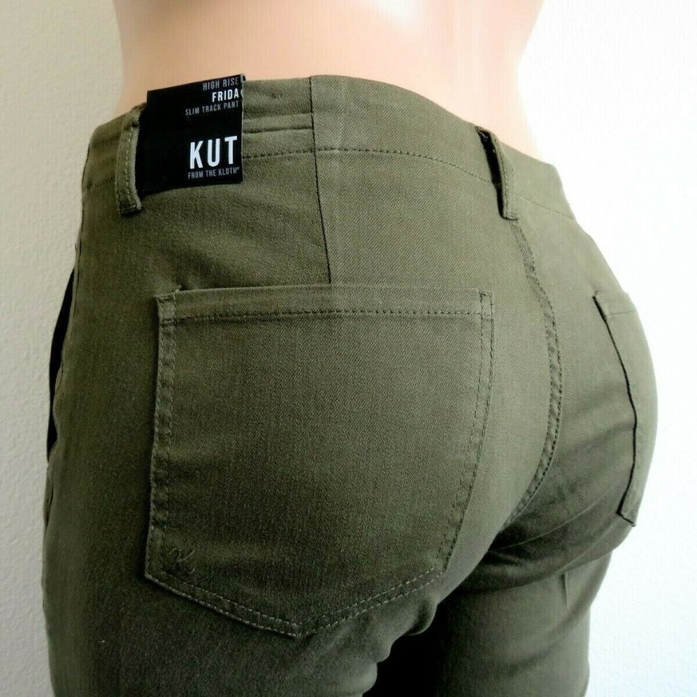 Kut from the Kloth Olive High-Rise Slim Jeans